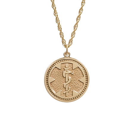 Gold Medallion Charm Necklace-image