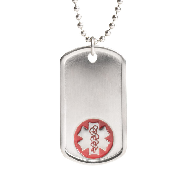 Stainless Steel Dog Tag Red-image