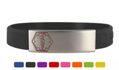 Stainless Steel Sleek Red Outline Bracelet-image